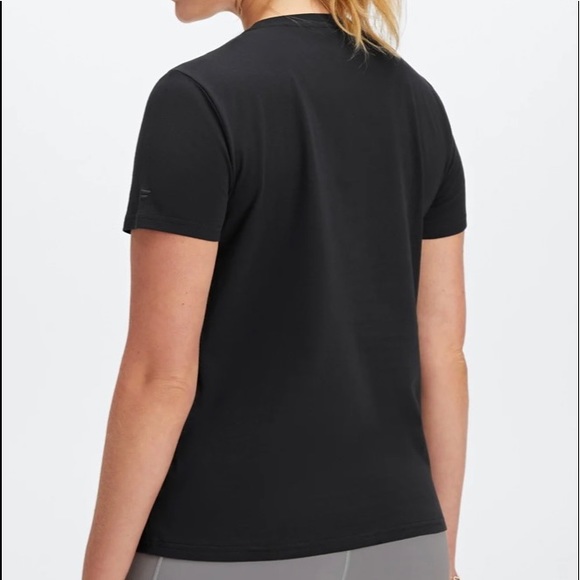 Fabletics Women's 100% Cotton Jersey Tee Black Shirt Small Top - Picture 3 of 7